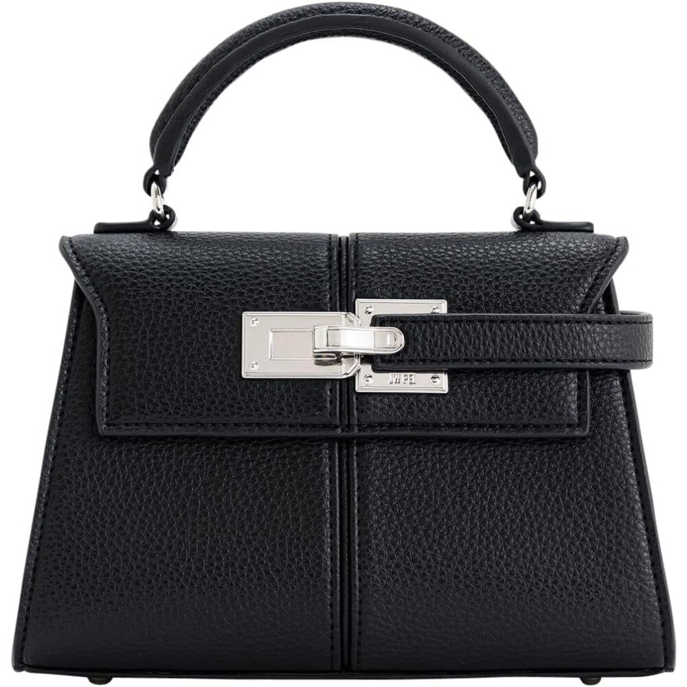 Sleek Black Women's Elise Top Handle Bag - 8.54x8.78 Inches, Eco-Friendly Design